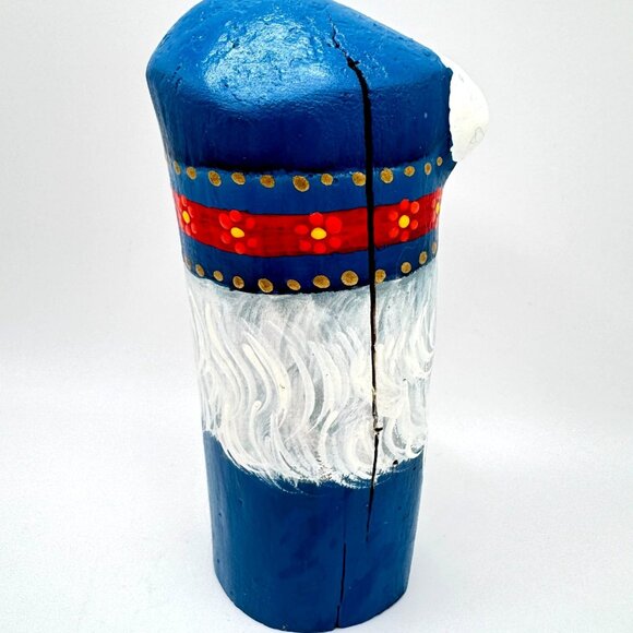 Hand-Painted Wooden Santa Claus Decorative Figure 5.5" Vintage - Picture 11 of 12